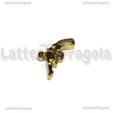 Ciondolo Tartaruga 3D in Acciaio Inox Dorato 22.5x17x2.5mm