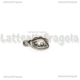 Ciondolo Coccinella 3D in Acciaio Inox 13.5x8.5x4mm