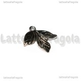 Charm Foglie in metallo argento antico 21x20mm
