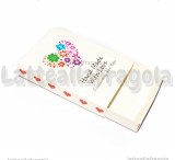 Scatola in Cartone Bianco Fantasia Cuori Handmade with Love 7x5x0.5cm