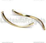 Connettore Curvo in Acciaio Inox Dorato 42x2x1mm