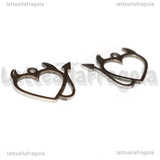 Ciondolo Cuore diavoletto in Acciaio 19x15.5mm