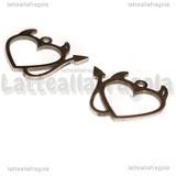 Ciondolo Cuore diavoletto in Acciaio 19x15.5mm