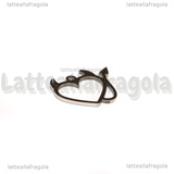 Ciondolo Cuore diavoletto in Acciaio 19x15.5mm