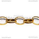 1 Metro Catena in Alluminio dorata maglia ovale 12x9.5mm