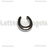 Ciondolo Ferro di Cavallo 3D in Acciaio Inox 13.7x16mm