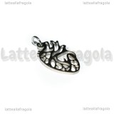 Ciondolo Cuore in Acciaio Inox 20x12mm
