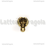 Ciondolo Coccinella 3D in Acciaio Inox Dorato 13.5x8.5x4mm