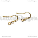 Coppia Monachelle in Acciaio Inox Dorato Strass Cuore Cristal 17x13x3.5mm