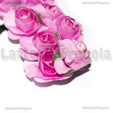 12 Rose Rosa in carta diametro 1cm