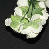 12 Rose Bianche in carta diametro 1cm