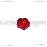 5 Fiori in vetro Rosso 8x8mm