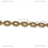Bracciale Maglia cerchi 6mm in Acciaio Inox Dorato 19cm