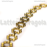 Bracciale Maglia cerchi 6mm in Acciaio Inox Dorato 19cm
