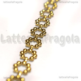 Bracciale Maglia cerchi 6mm in Acciaio Inox Dorato 19cm