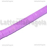 Perle Heishi Lilla in pasta polimerica 6x1mm Filo 45cm