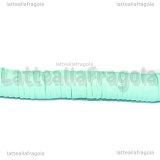 Perle Heishi Acquamarina in pasta polimerica 6x1mm Filo 45cm