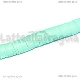 Perle Heishi Acquamarina in pasta polimerica 6x1mm Filo 45cm