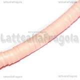 Perle Heishi Rosa Chiaro in pasta polimerica 6x1mm Filo 45cm