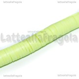 Perle Heishi Verde Chiaro in pasta polimerica 6x1mm Filo 45cm