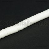 Perle Heishi Bianco in pasta polimerica 6x1mm Filo 45cm