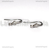 Coppia Monachelle in Acciaio Inox Strass Cuore Cristal 17x13x3.5mm