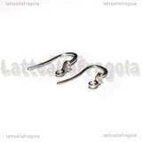 Coppia Monachelle in Acciaio Inox Strass Cuore Cristal 17x13x3.5mm