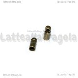 10 Terminali in ottone color bronzo 8x3mm 