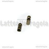 10 Terminali in ottone color bronzo 8x3mm