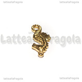 Ciondolo Cavalluccio Marino 3D in Acciaio Inox Dorato 22.5x10x2.7mm