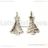 Charm in metallo argento antico Albero di Natale 11x20mm