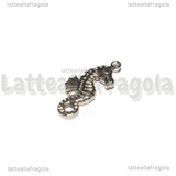 Ciondolo Cavalluccio Marino 3D in Acciaio Inox 22.5x10x2.7mm