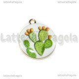 Ciondolo Cammeo Fico d'India in metallo dorato 20mm