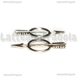 Freccia in metallo argento antico 29x3mm