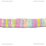Perle Heishi Pastello in pasta polimerica 6x1mm Filo 41cm circa