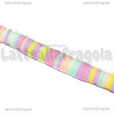 Perle Heishi Pastello in pasta polimerica 6x1mm Filo 41cm circa