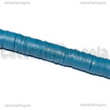 Perle Heishi Blu in pasta polimerica 6x1mm Filo 45cm