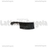 Ciondolo Mannaia in metallo argento antico 23.5x9mm