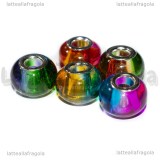 5 Perle in Lampwork colori misti 15x12mm