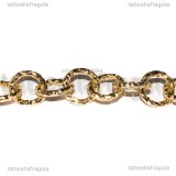 1 Metro Catena in Alluminio Dorata maglia tonda lavorata 11.5x2mm
