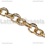 1 Metro Catena in Alluminio Dorata maglia tonda lavorata 11.5x2mm