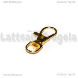 Gancio Portachiavi in metallo gold plated 37x16mm