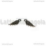 5 Ali in metallo argento antico 13x5mm