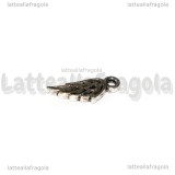 5 Ali in metallo argento antico 13x5mm