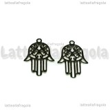 Ciondolo Mano di Fatima in Acciaio 21.5x14mm