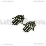 Ciondolo Mano di Fatima in Acciaio 21.5x14mm