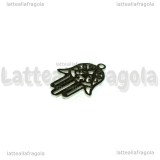 Ciondolo Mano di Fatima in Acciaio 21.5x14mm