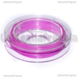 10 Metri Cavetto d'acciaio rivestito in nylon Rosa 0.38mm