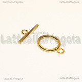Chiusura Composta in Acciaio Inox Gold Plated 16.5mm