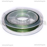 10 Metri Cavetto d'acciaio rivestito in nylon Verde 0.38mm